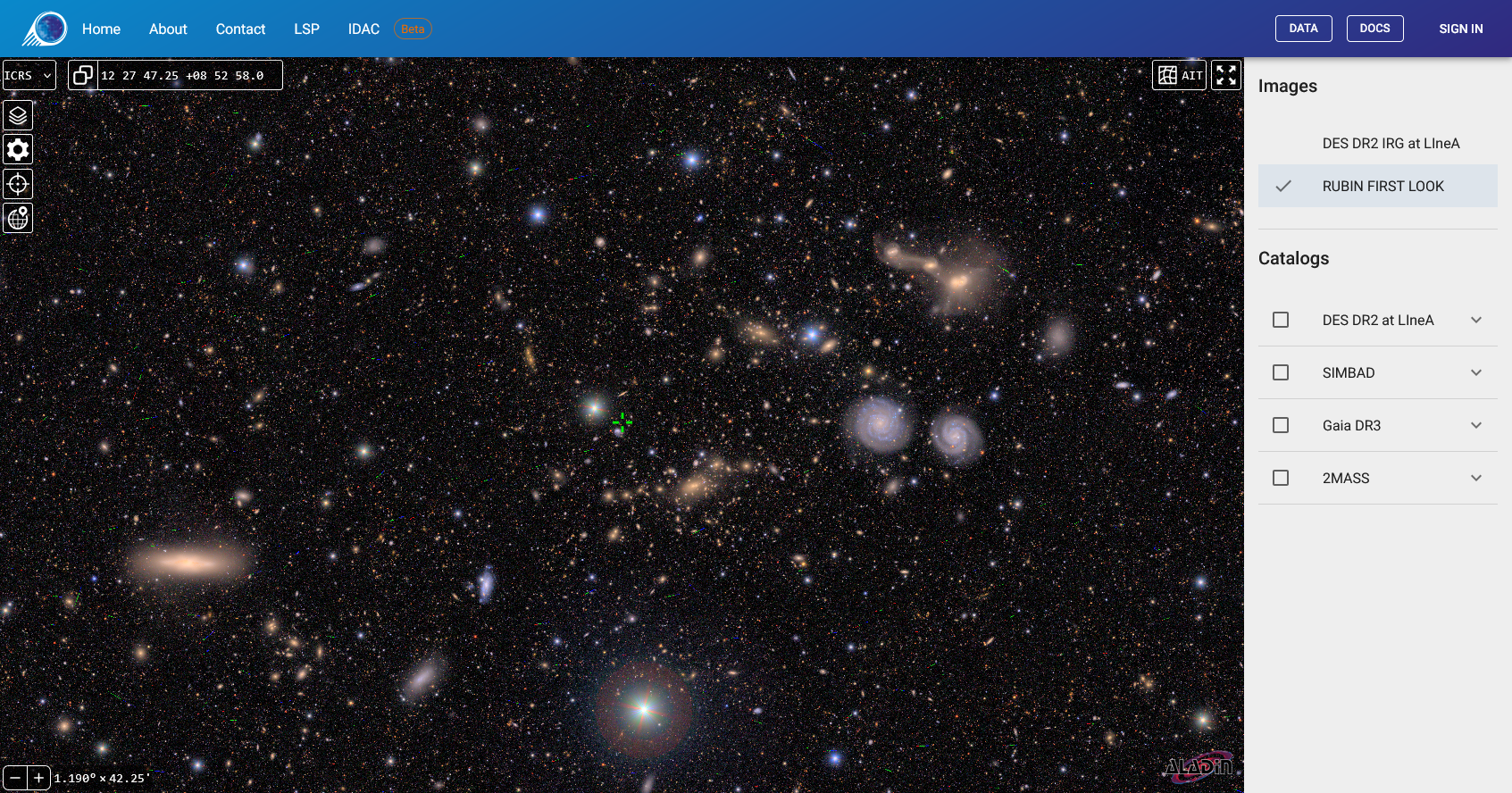 Sky Viewer landing page