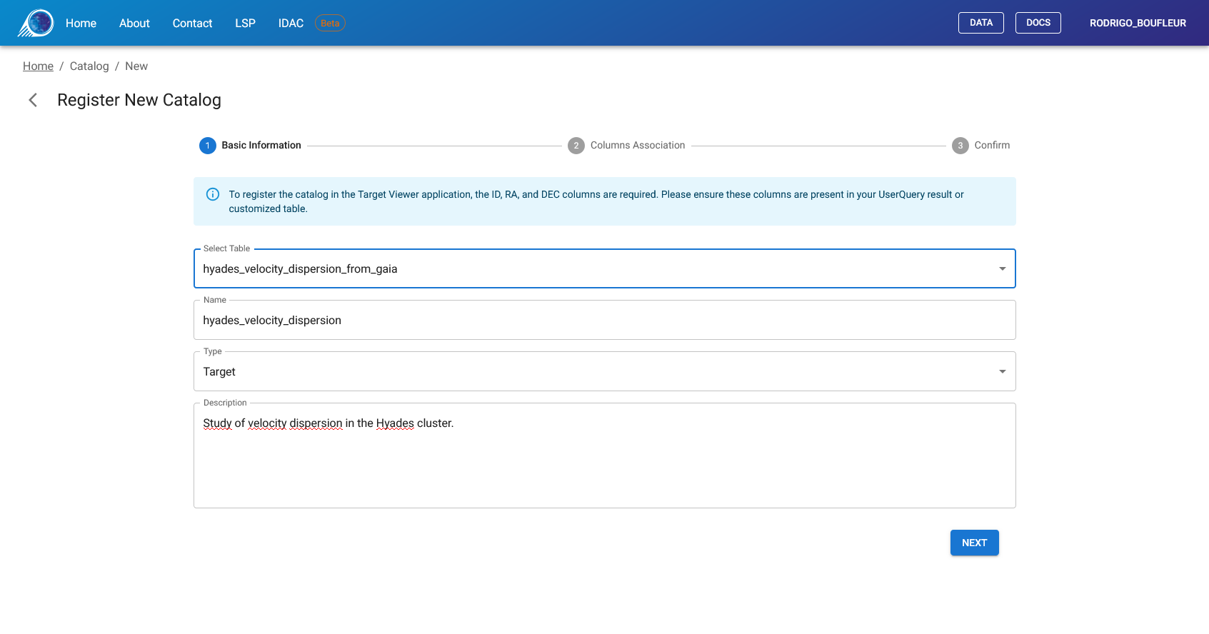 Target Viewer register step 1