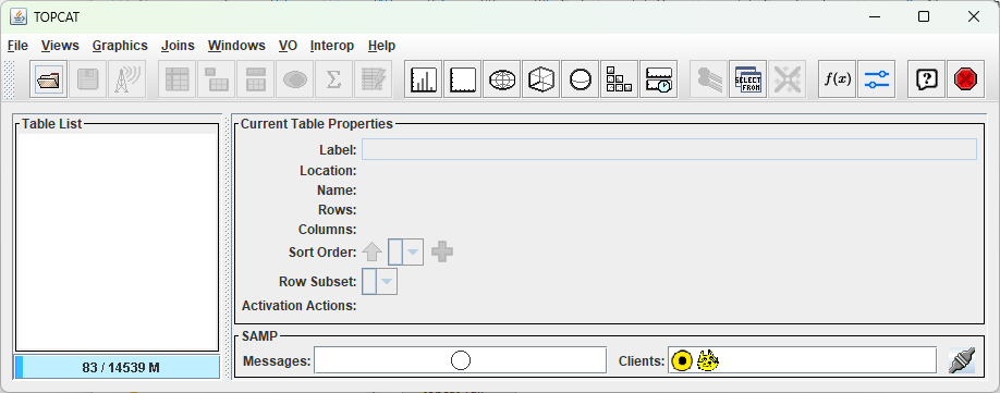 In TOPCAT, navigate to the VO menu and select Table Access Protocol (TAP) Query
